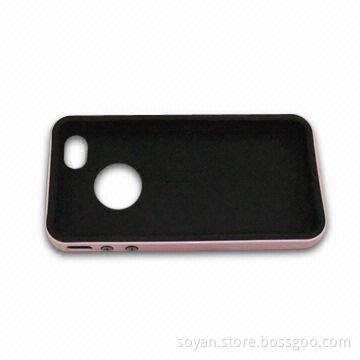 Case for Apple Iphone 4G, Made of Silicone and Plastic, Available in Different Colors
